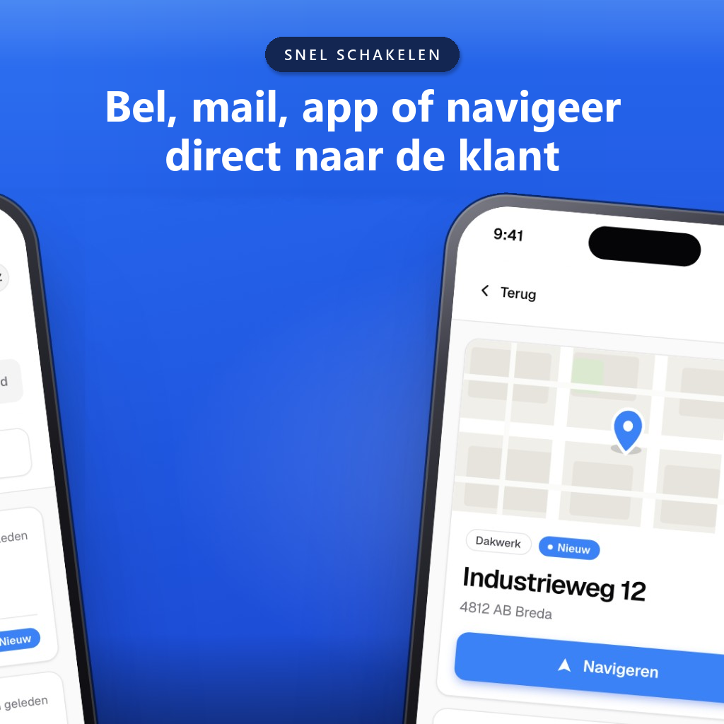 Lead met adres en knop om te navigeren.